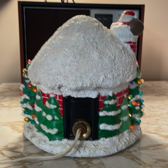 VTG 60’s Ceramic Christmas Table Light Project Piece Santa Snowman Round House - Picture 2 of 12
